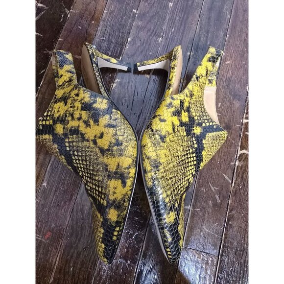 Joie Rines Pump Mustard Yellow Python Snakeskin sz 38 - Picture 5 of 13